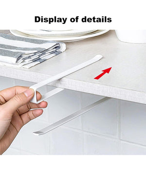 Portarotolo 27cm Sottopensile Senza Forare Per Cucina Bagno Porta Asciugamano  Bianco       