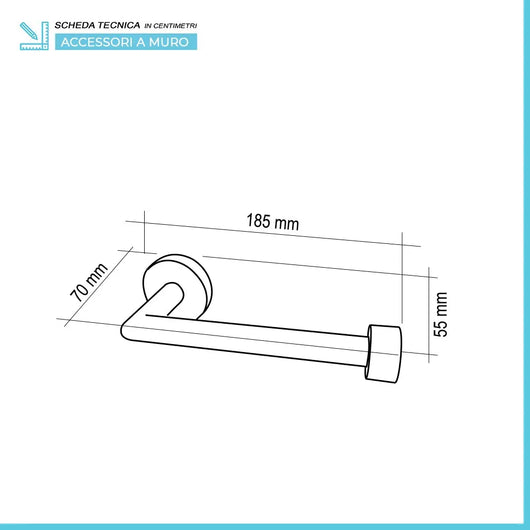 Portarotolo carta igienica a muro bianco in acciaio e bambù Haiti