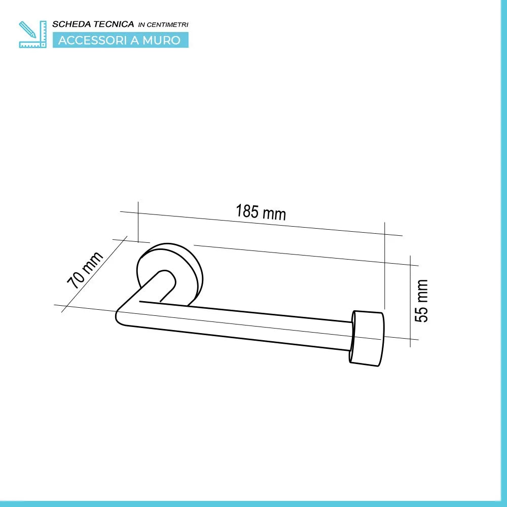 Portarotolo carta igienica a muro nero in acciaio e bambù Haiti
