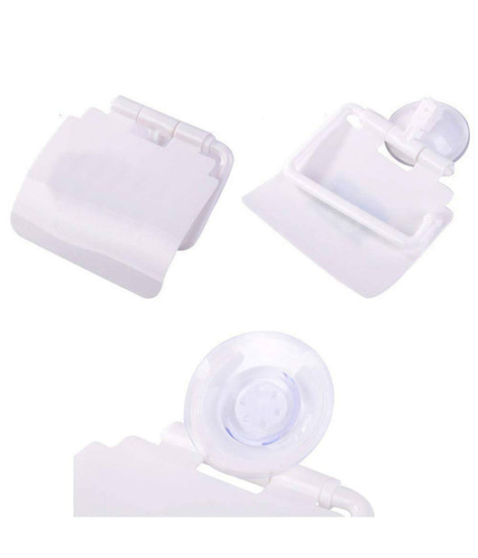 Portarotolo Carta Igienica Con Ventosa A Parete Porta Rotolo In Plastica Copri         