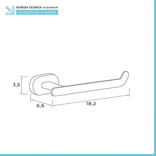 Portarotolo carta igienica singolo a muro Gedy serie Bernina in acciaio inox