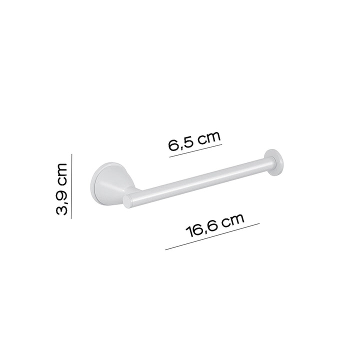 Portarotolo a muro Gedy in acciaio bianco | Genziana