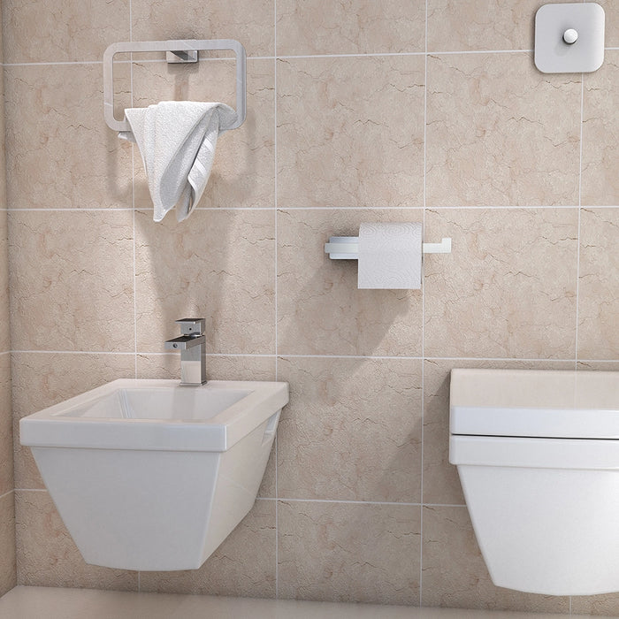 Portasalviette ad anello a muro Gedy in acciaio cromato | Atena