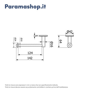 Porta rotolo a muro nickel spazzolato | Satin