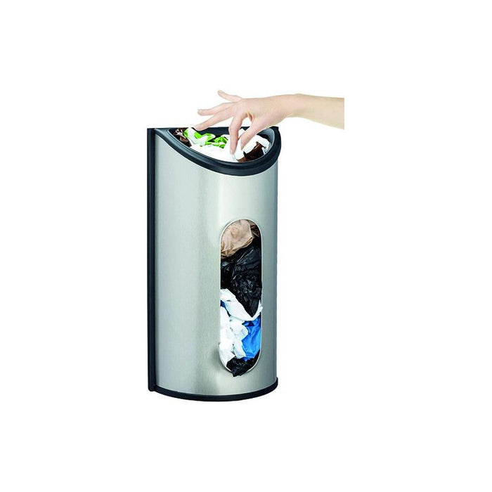 Portasacchetti Vigor, inox da parete, h. 31 cm