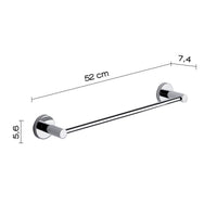 Portasalviette 45 cm azzurra cromato | elegante