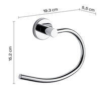 Portasalviette ad anello a muro Gedy in acciaio cromato | Felce