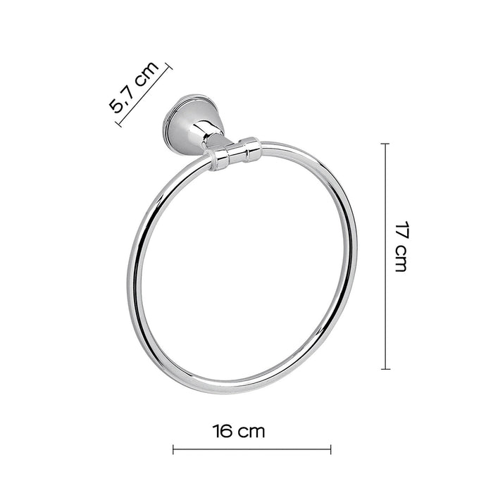 Portasalviette ad anello a muro Gedy in acciaio cromato | Genziana