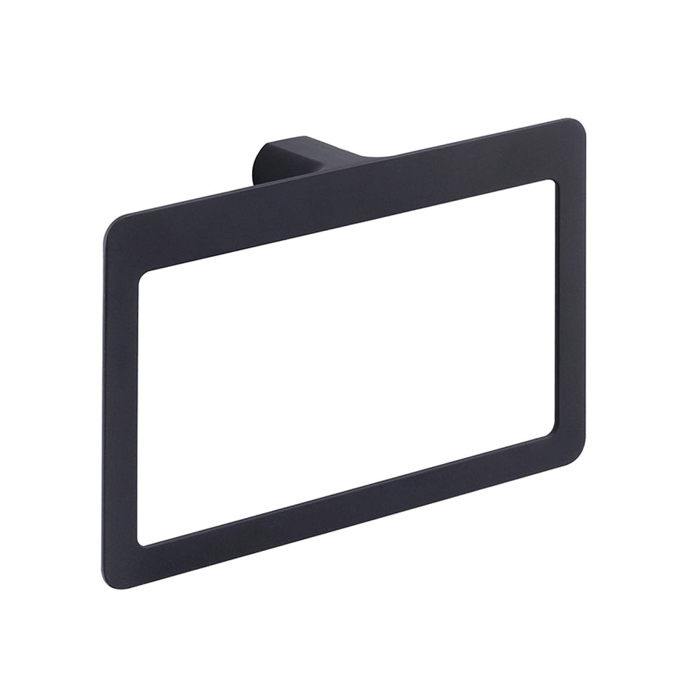 Portasalviette ad anello a muro Gedy in ottone nero opaco | Pirenei