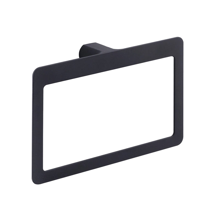 Portasalviette ad anello a muro Gedy in ottone nero opaco | Pirenei