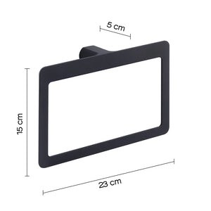 Portasalviette ad anello a muro Gedy in ottone nero opaco | Pirenei