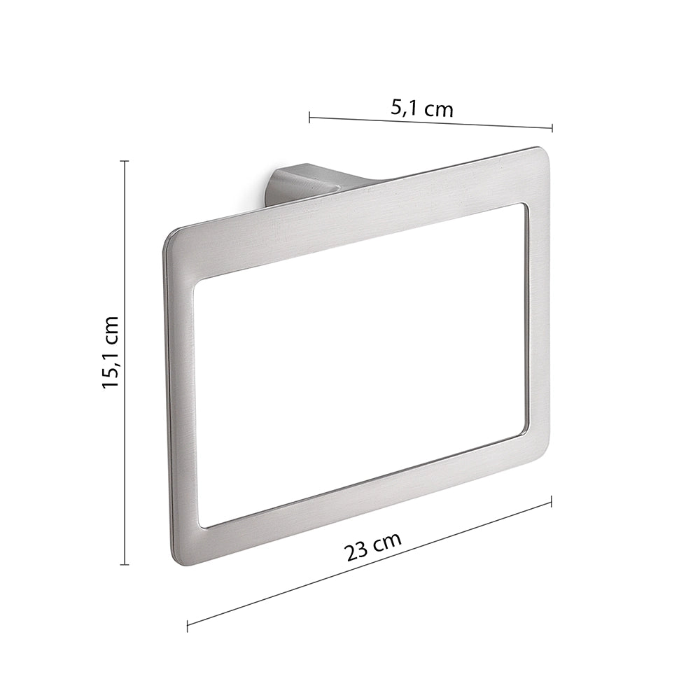Portasalviette ad anello a muro Gedy in ottone spazzolato | Pirenei