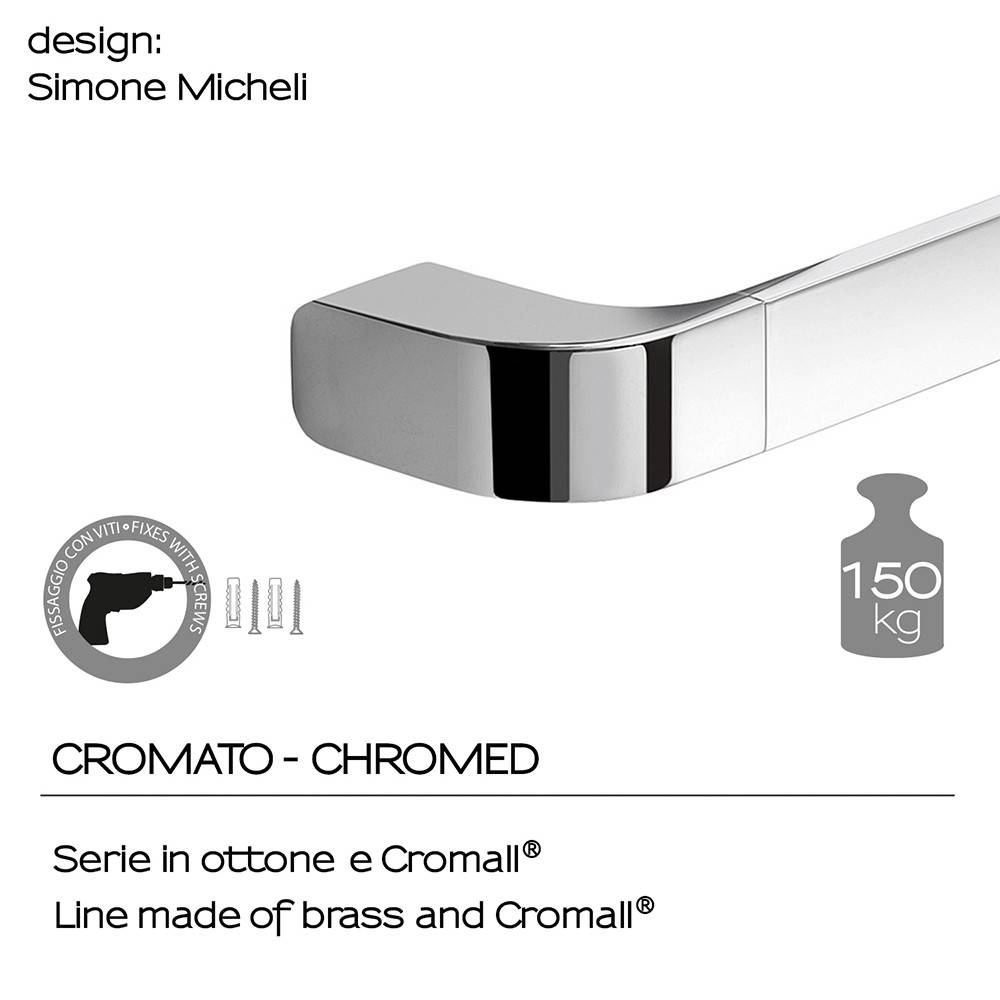 Portasalviette GEDY linea Outline da 35cm Cromato - Gedy