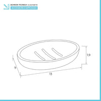 Portasapone bagno in resina beige design moderno linea Sahara
