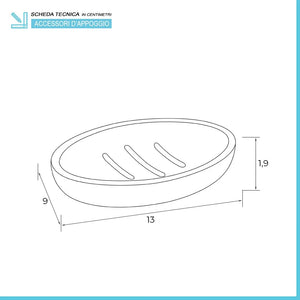 Portasapone bagno in resina beige design moderno linea Sahara