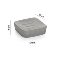 Portasapone Gedy in ceramica grigia | Kelly