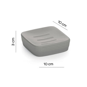 Portasapone Gedy in ceramica grigia | Kelly