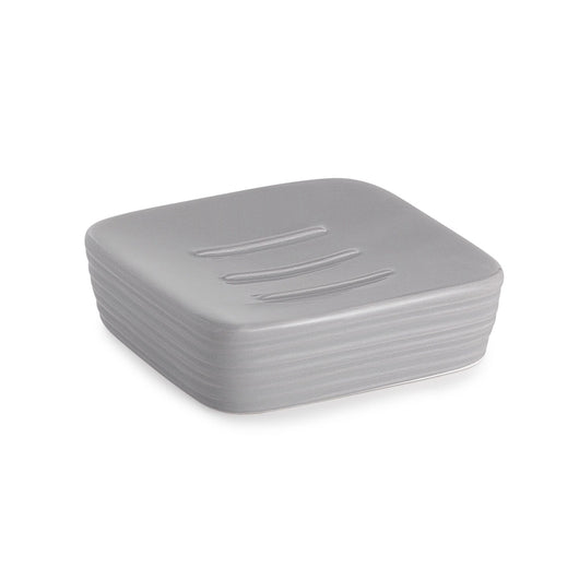 Portasapone Gedy in ceramica grigia | Kelly