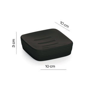 Portasapone Gedy in ceramica nera | Kelly