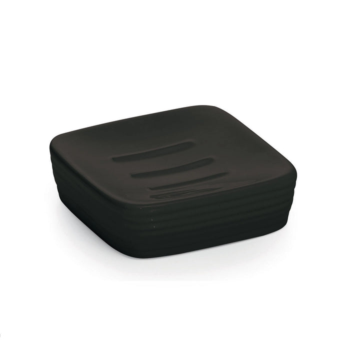Portasapone Gedy in ceramica nera | Kelly