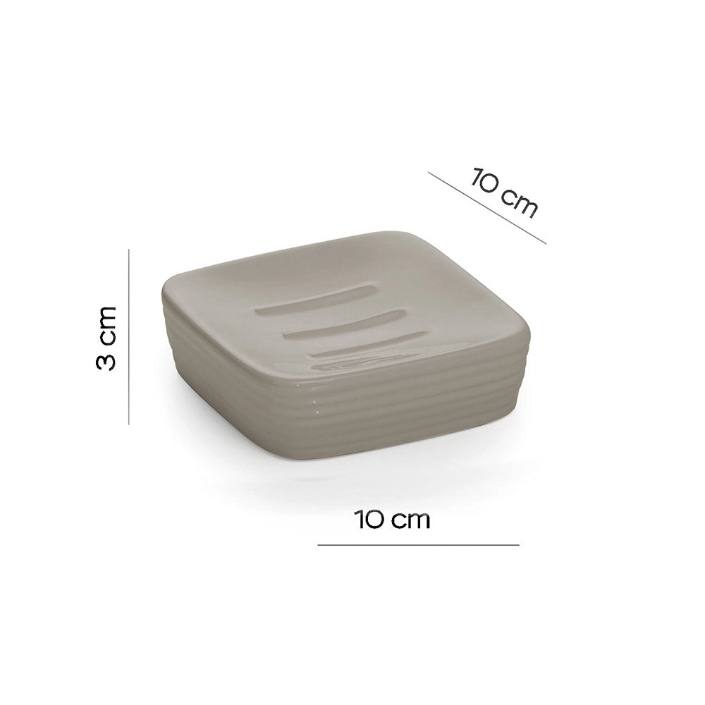 Portasapone Gedy in ceramica tortora | Kelly