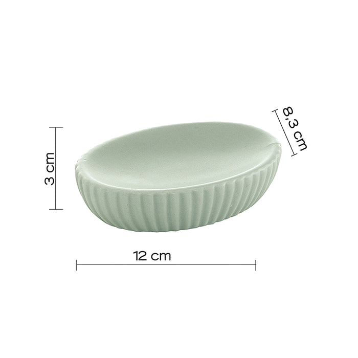 Portasapone Gedy in ceramica verde salvia | Marika