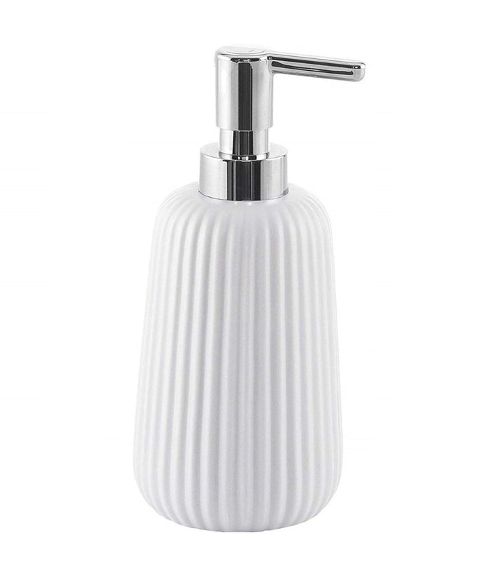 Portasapone Cilindrico Rigato Bianco Porta Sapone  10325 Dispenser Sapone         