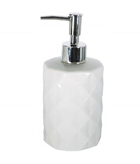 Portasapone Cilindrico Rombi Bianco Porta Sapone  10343 Dispenser Sapone         