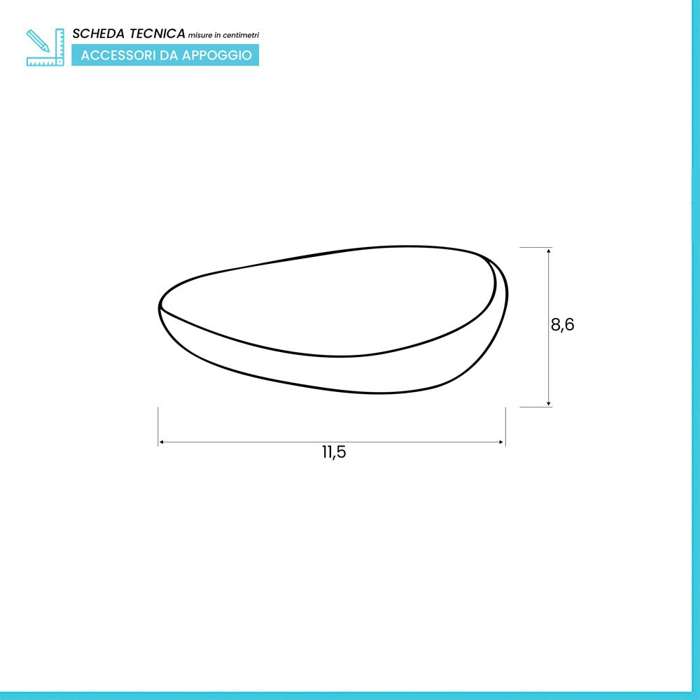 Portasapone Da Appoggio In Poliresina Grigio Effetto Pietra Stone
