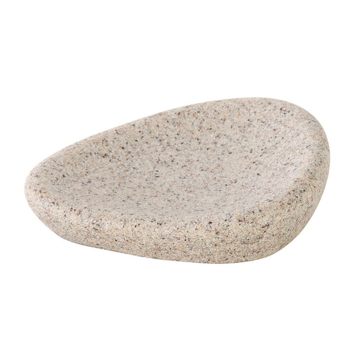 Portasapone Da Appoggio In Poliresina Sabbia Effetto Pietra Stone