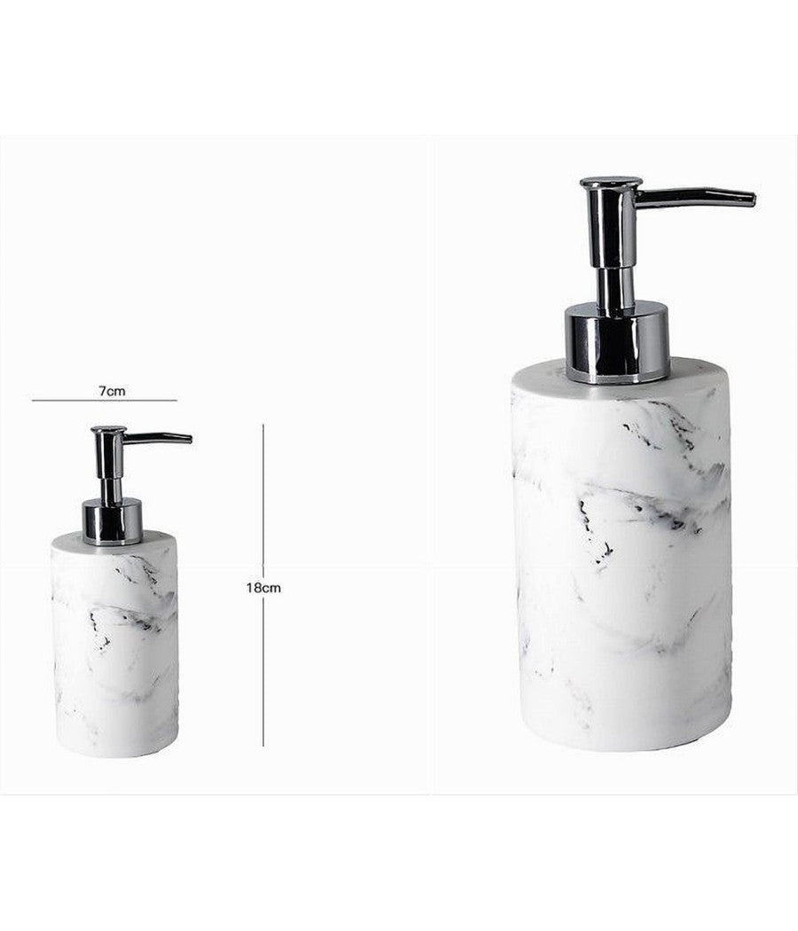 Portasapone Effetto Marmo Bianco Porta Sapone  10379 Dispenser Sapone         
