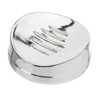 Portasapone In Ceramica Effetto Cromato Da Appoggio Krom