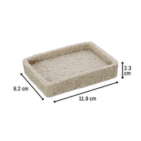 Portasapone Moderno In Resina Beige D Appoggio Effetto Pietra