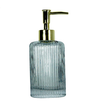 Portasapone Porta Sapone Cilindrico Righe Grigio  10368 Trama Vetro Sapone         