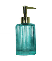 Trade Shop - Portasapone Porta Sapone Cilindrico Righe Verde  10365 Trama Vetro Sapone -