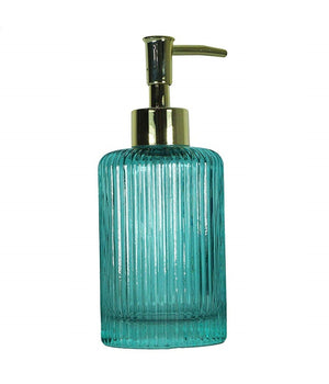 Trade Shop - Portasapone Porta Sapone Cilindrico Righe Verde  10365 Trama Vetro Sapone -