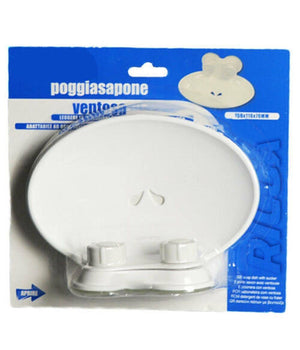 Portasapone Portasaponetta Accessorio Bagno Attacco A Ventosa Bianco         