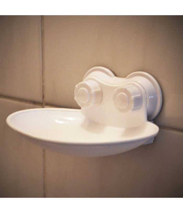Portasapone Portasaponetta Accessorio Bagno Attacco A Ventosa Bianco         