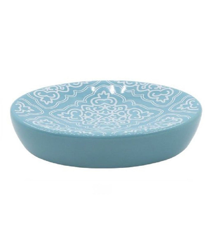 Portasapone Saponetta Accessorio Arredo Bagno Azzurro Con Maioliche 11x3cm 87023         