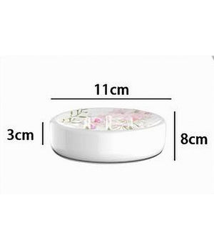 Portasapone Saponetta Accessorio Arredo Bagno Bianco Con Fiori In Ceramica 69919         