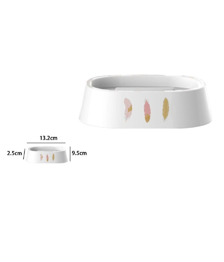 Portasapone Saponetta Accessorio Bagno Bianco Con Piume In Plastica 13.2cm 69801         