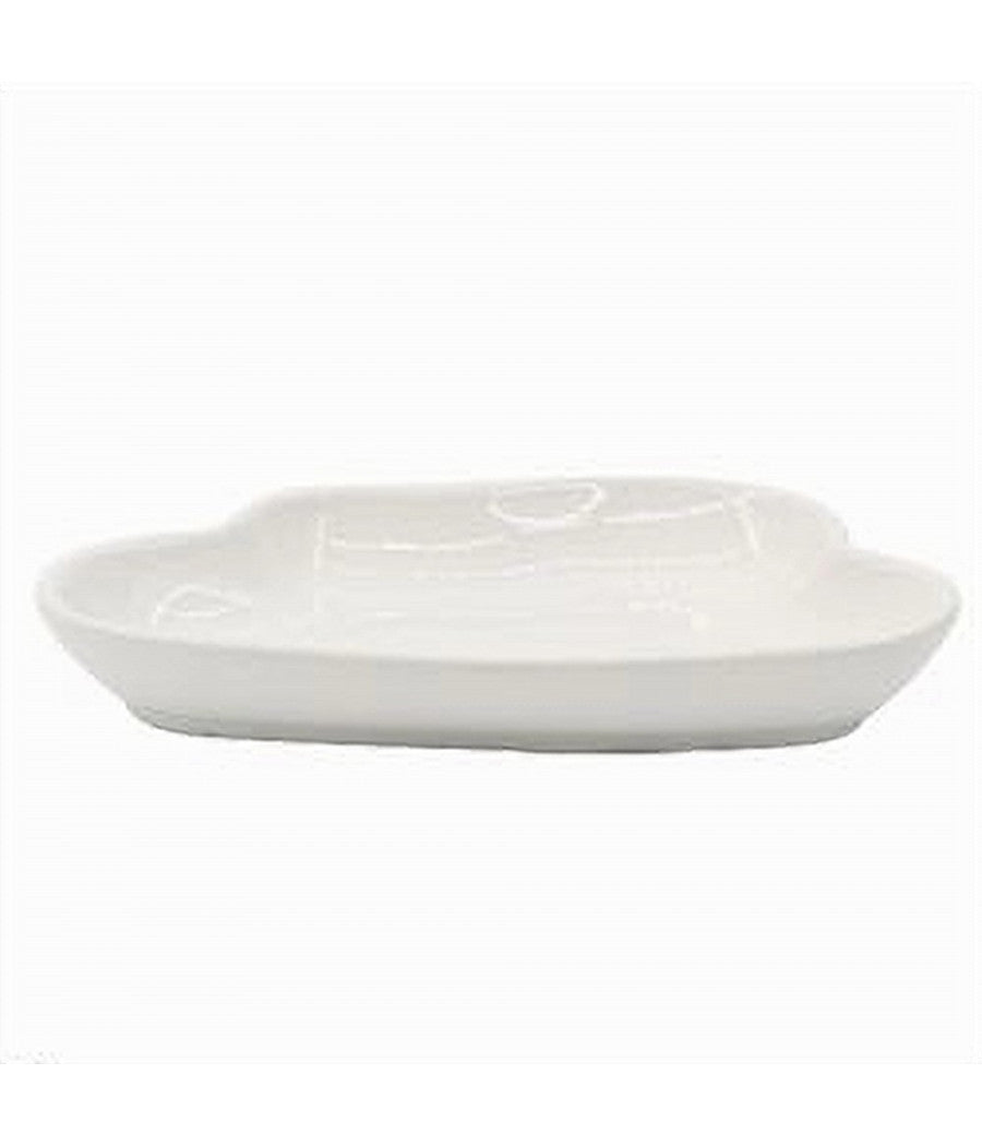 Portasapone Saponetta Ceramica Bianco Forma Nuvola Bagno Accessorio Arredo 79938         