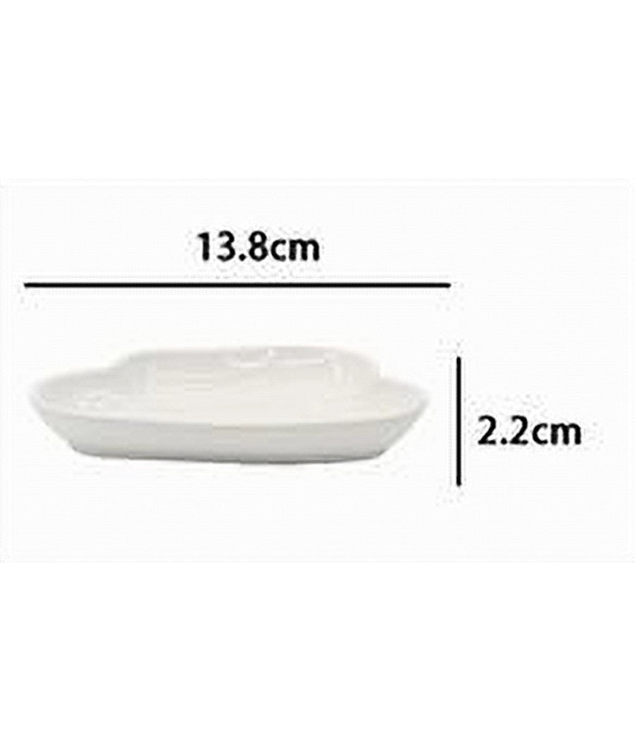 Portasapone Saponetta Ceramica Bianco Forma Nuvola Bagno Accessorio Arredo 79938         