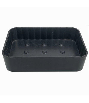 Portasapone Saponetta Da Bagno Rettangolare Grigio Scuro Rigato Accessorio 79172         