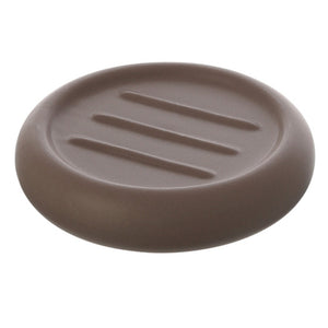 Portasapone Tondo Ceramica Tortora Da Appoggio Arredo Bagno