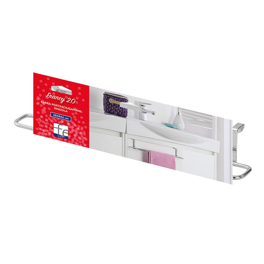 Portasciugamani 38 cm in acciaio cromato con libera installazione