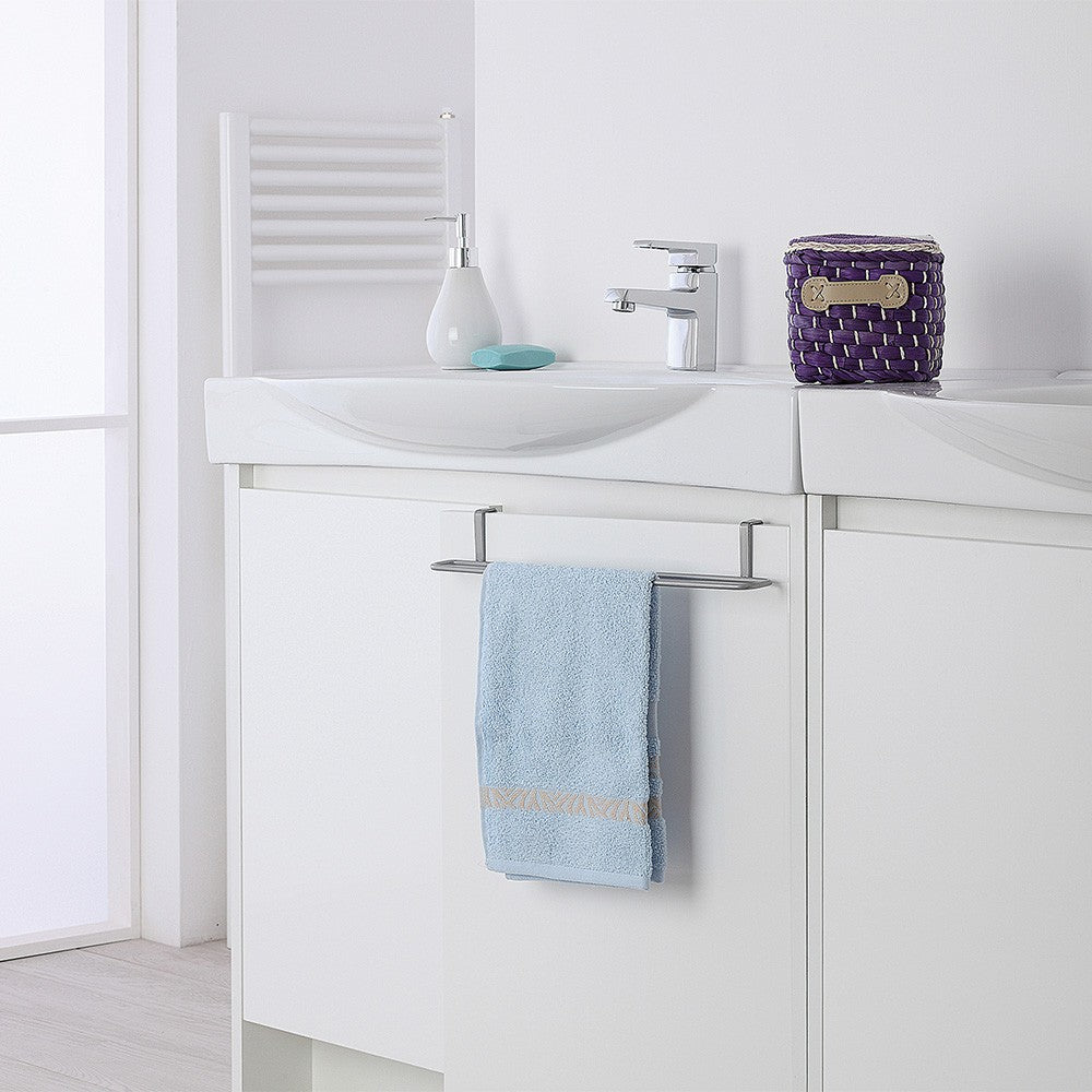 Portasciugamani 38 cm in acciaio grigio con libera installazione