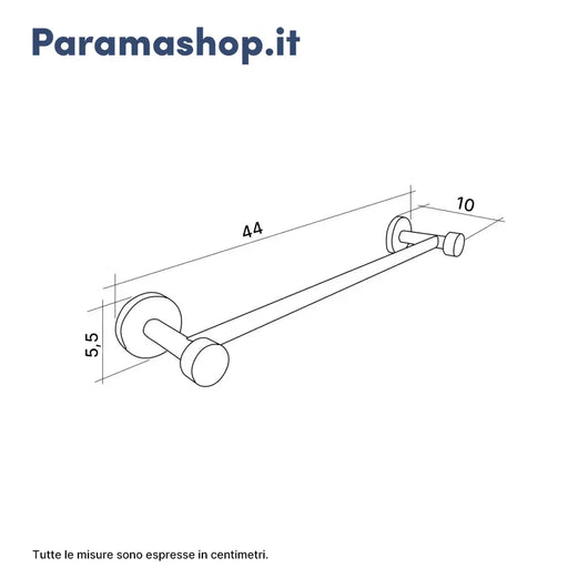 Portasciugamani 40 cm acciaio nero e bambu | Haiti