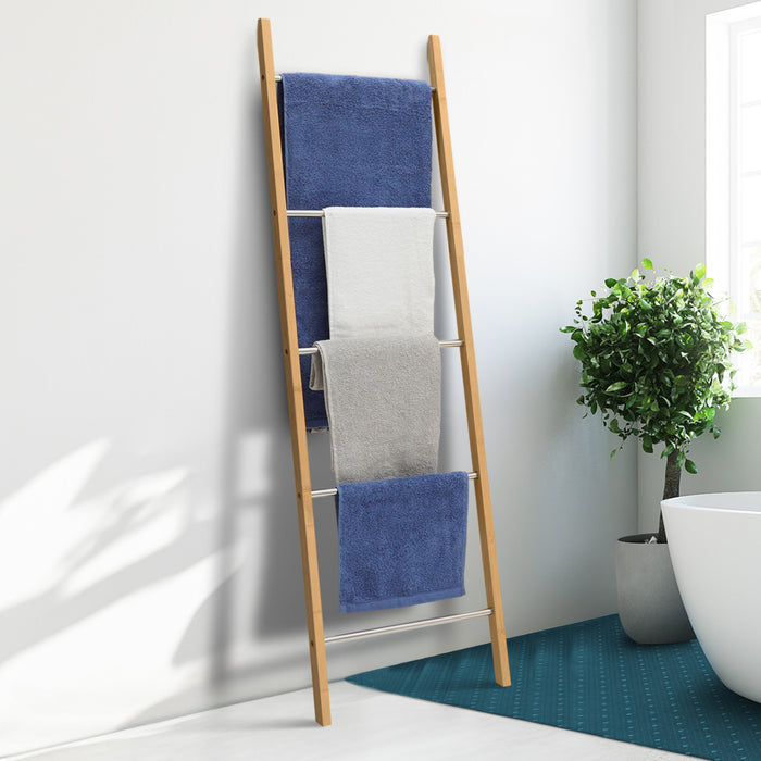 IDMarket - Portasciugamani a 5 livelli Bamboo RITA