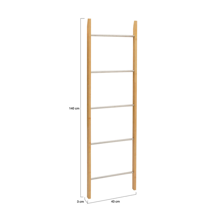 IDMarket - Portasciugamani a 5 livelli Bamboo RITA